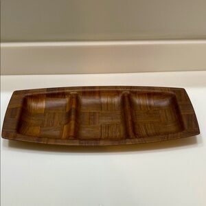 Vintage Weavewood Minneapolis Mid Century Modern 3 Section Serving Tray